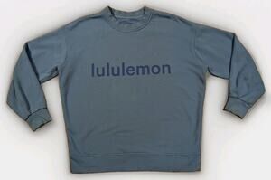lululemon athletica Blue Logo Crewneck Sweatshirt
